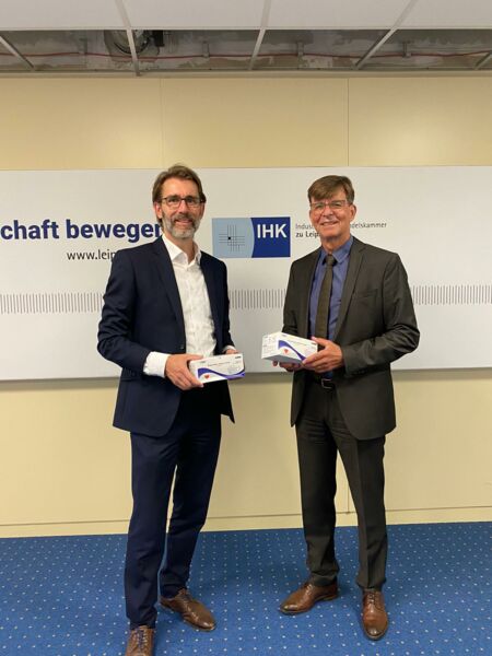 v.l.n.r. Michael Körner, Geschäftsführer der Invest Region Leipzig und Dr. Thomas Hofmann, Hauptgeschäftsführer der Industrie- und Handelskammer zu Leipzig