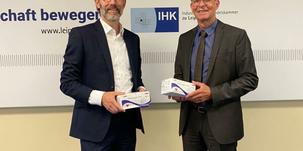 v.l.n.r. Michael Körner, Geschäftsführer der Invest Region Leipzig und Dr. Thomas Hofmann, Hauptgeschäftsführer der Industrie- und Handelskammer zu Leipzig