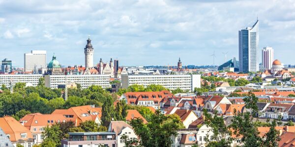 Leipzig Skyline am Tag